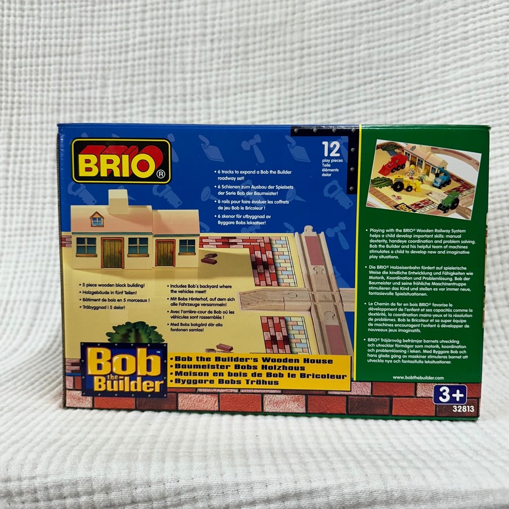 New Brio Bob the Builder's Wooden House (model 32813) NOS collectible Wooden set - Picture 4 of 9